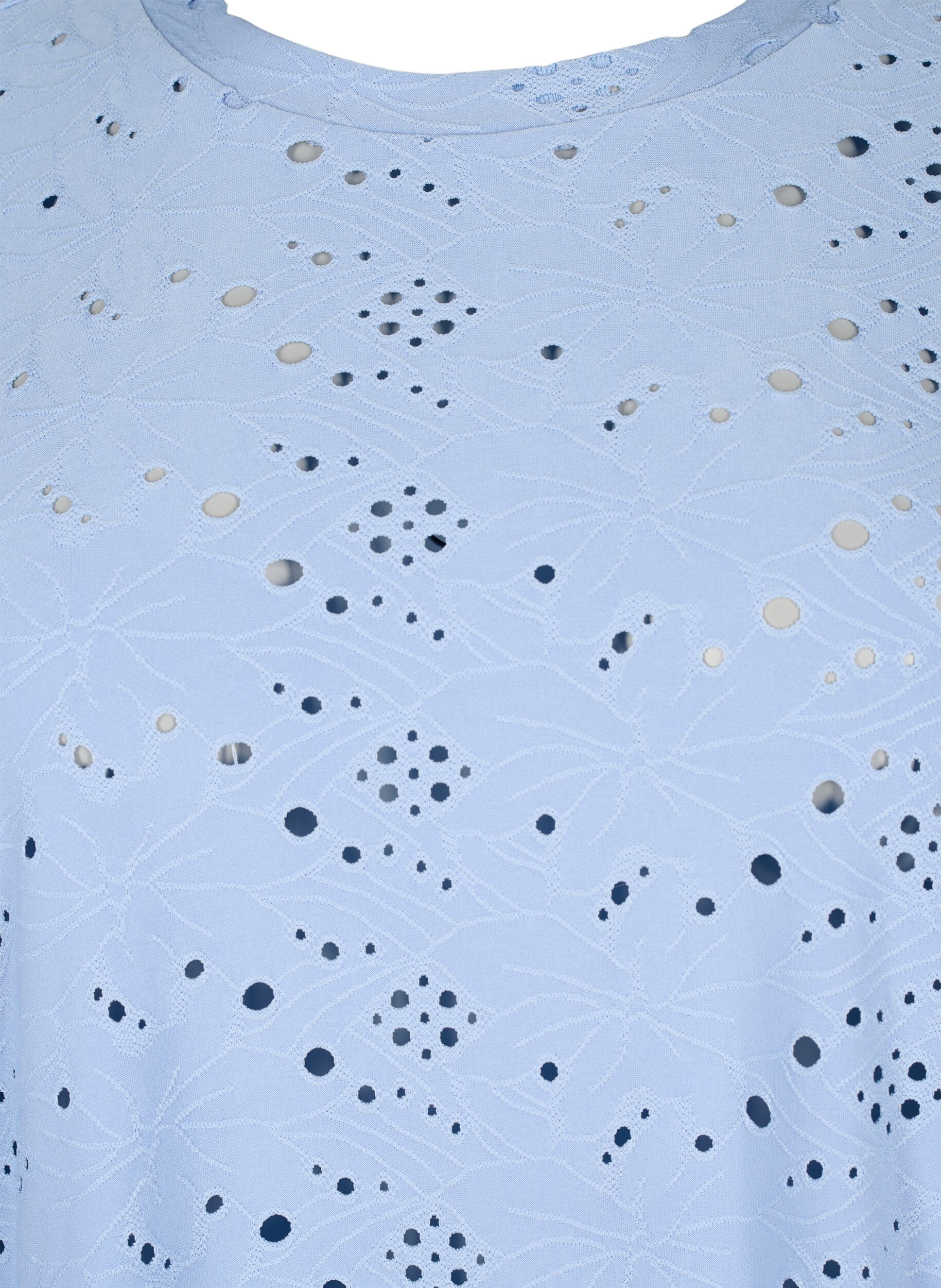 Zizzi L&aring;ng&auml;rmad blus med h&aring;lm&ouml;nster, Serenity, Packshot image number 2