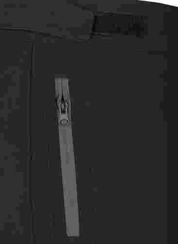 Softshell byxor med justerbart kardborreband, Black, Packshot image number 3