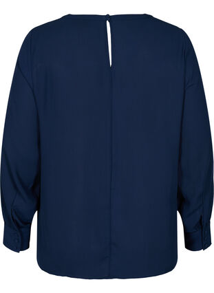 Blus med långa ärmar, Navy Blazer, Packshot image number 1