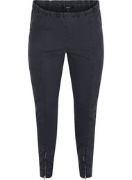 Jeggings med dragkedja, Grey Wash