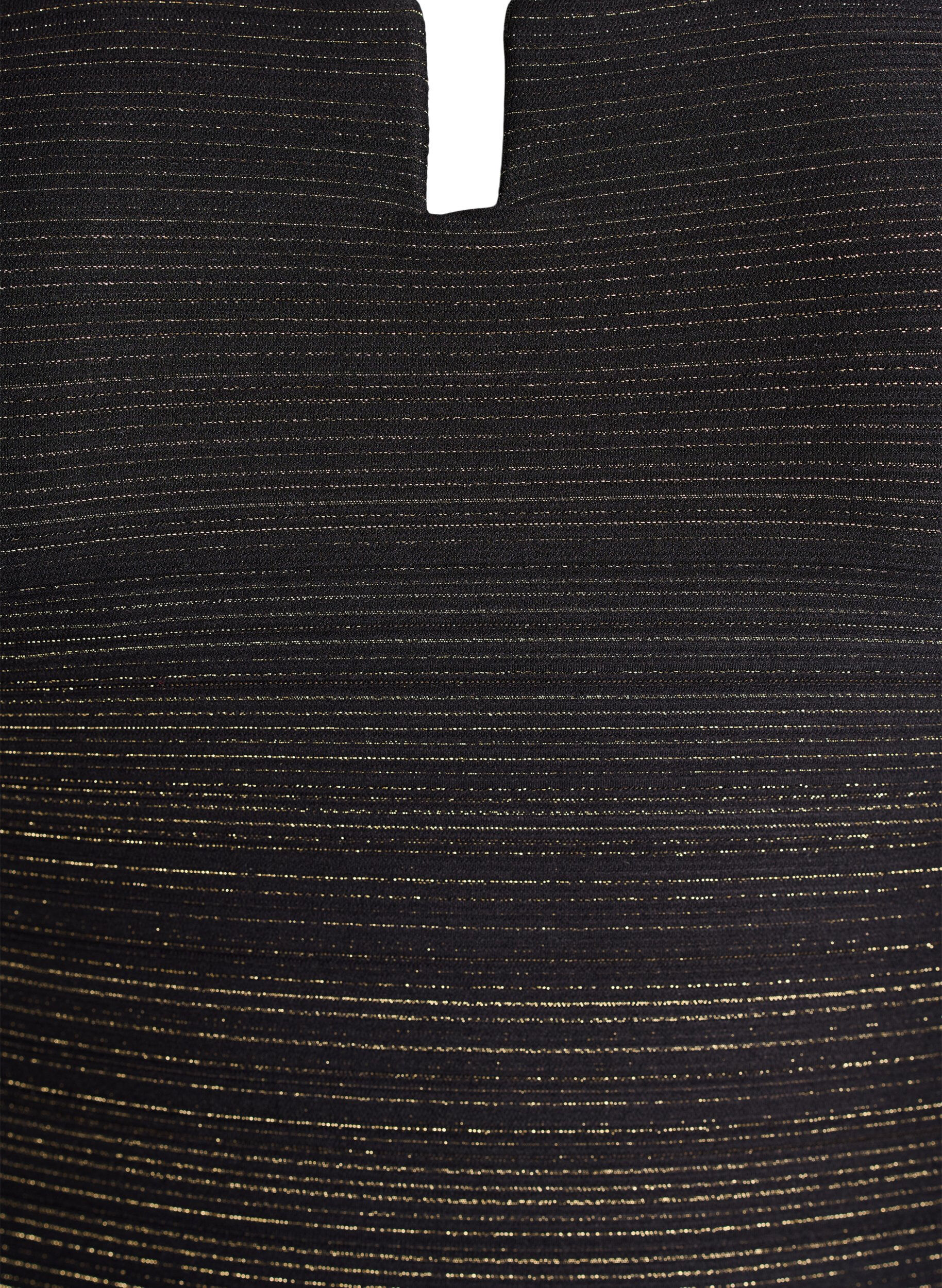 Zizzi Baddr&auml;kt med texturerad rand och detalj framtill, Svart, Packshot image number 1