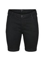 Slim fit Emily shorts med normal midja, Svart