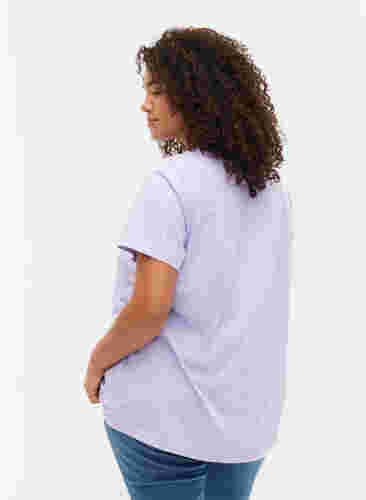 T-shirt i bomull med tryck, Lavender ARIZONA, Model image number 1