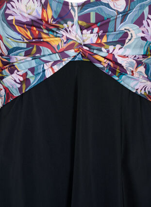 Badklänning med justerbara axelband, Deep Tropical Print, Packshot image number 2