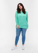 Stickad blus, Dusty Jade Green, Model image number 2