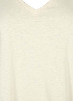 Kortärmad t-shirt med v-hals, Birch, Packshot image number 2