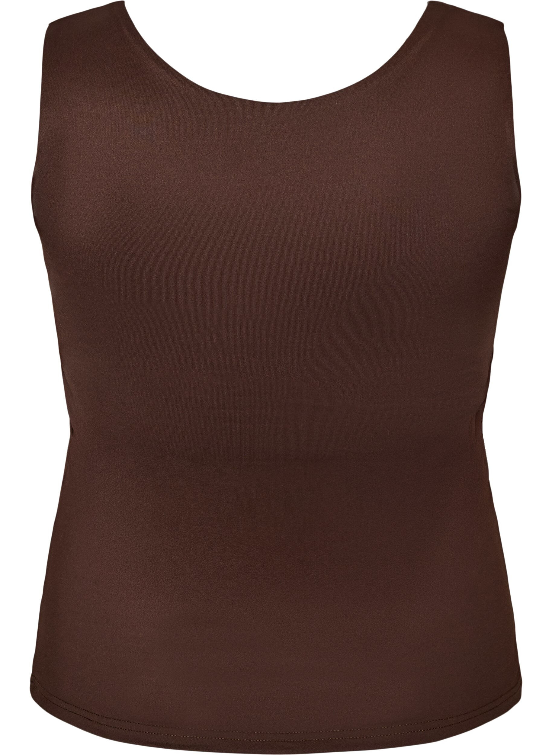 ZizziFigurn&auml;ra baslinne i ett sl&auml;tt material, Brun, Packshot image number 1