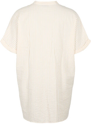 Randig skjorta med bröstfickor, Natrual/S. Stripe, Packshot image number 1