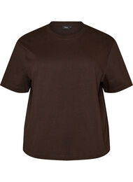 Boxig t-shirt i bomull, Brun