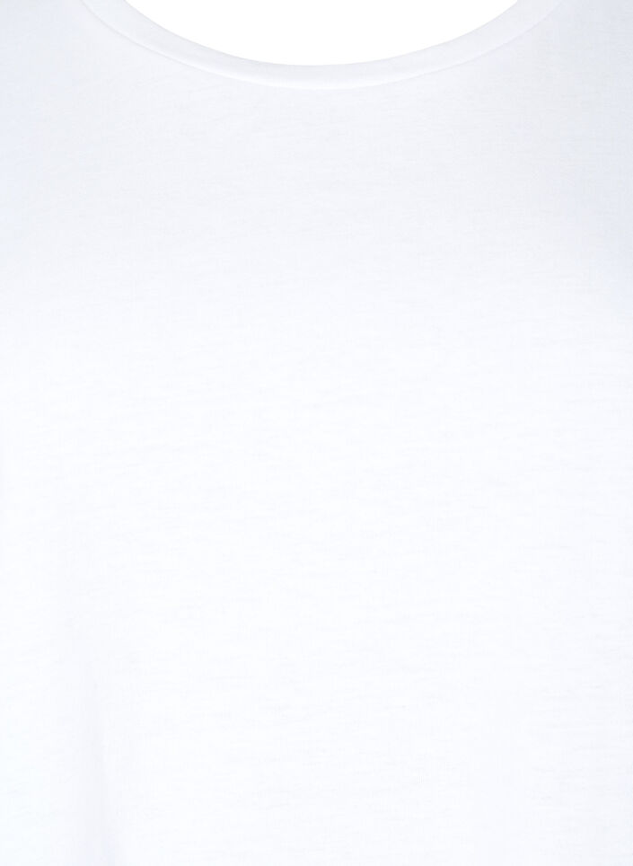 Kortärmad t-shirt i bomullsmix, Vit, Packshot image number 2