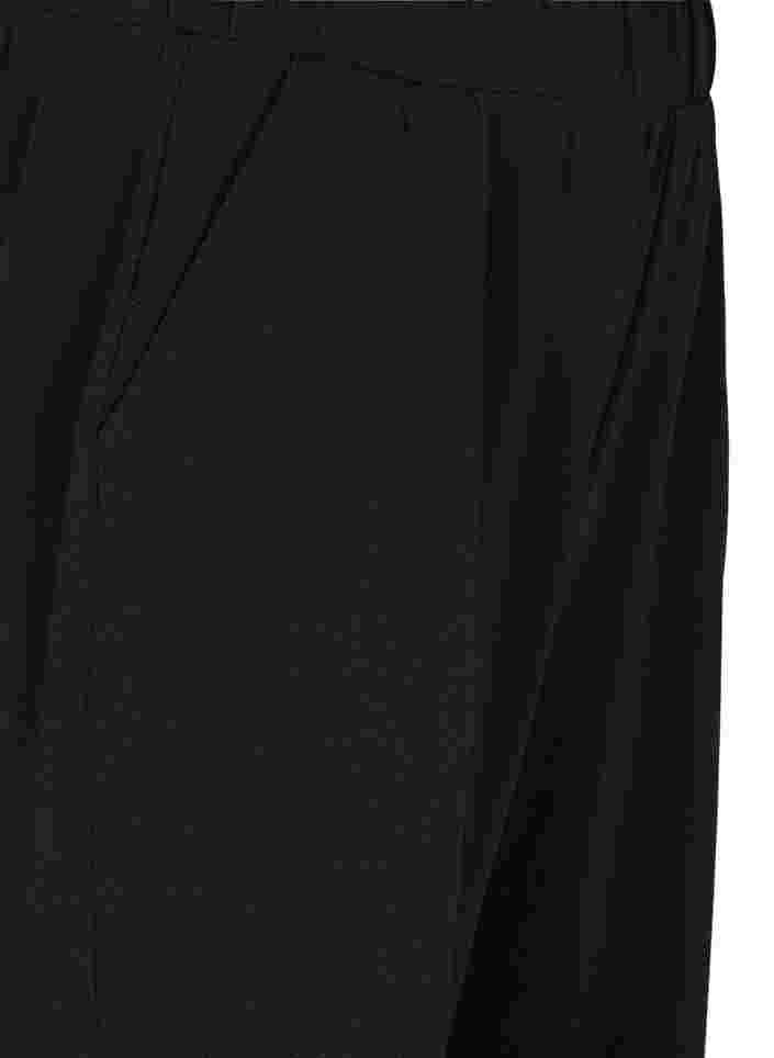 Ankellånga byxor med vidd, Black, Packshot image number 2