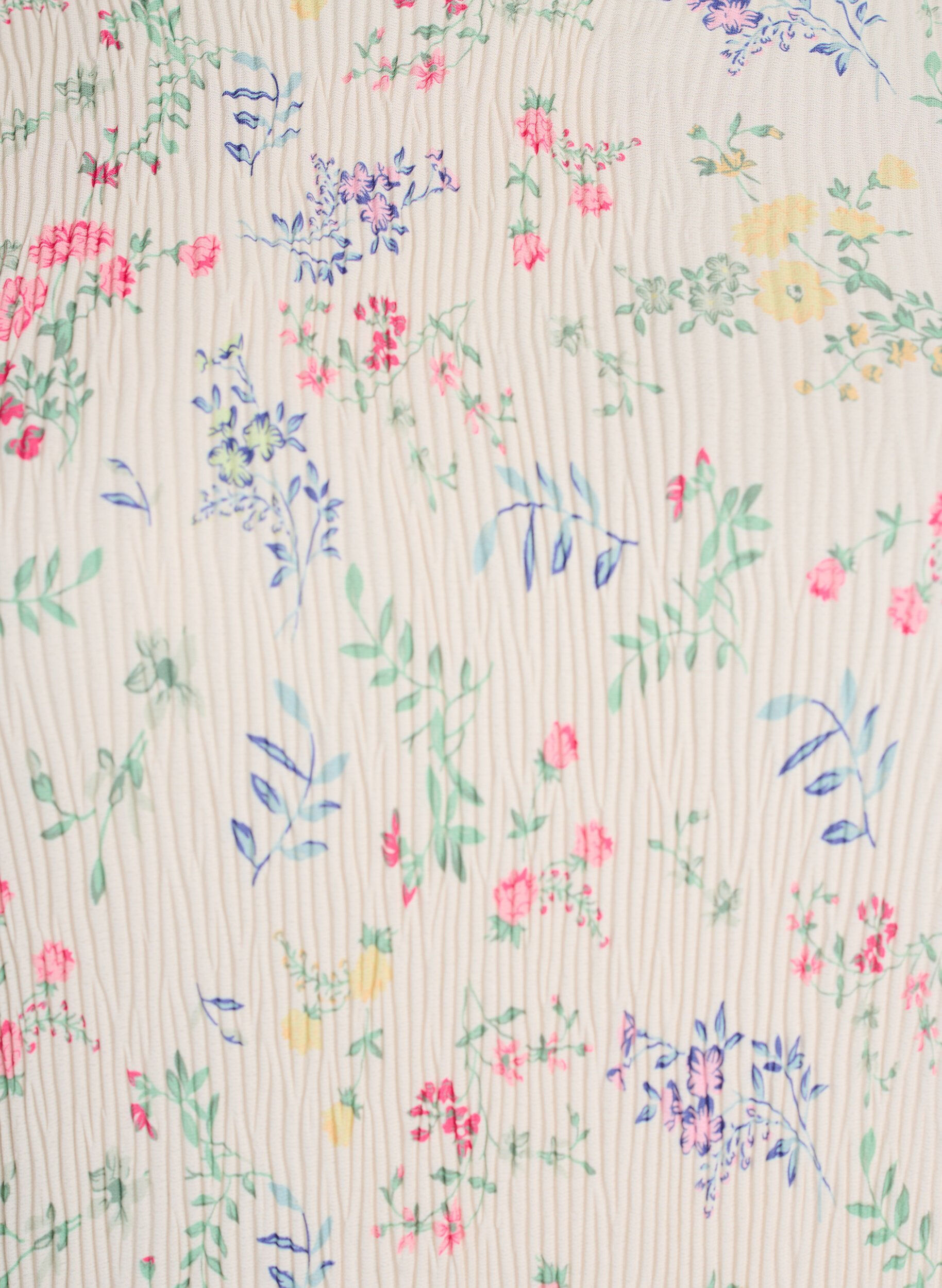 ZizziKl&auml;nning med blommigt m&ouml;nster och v&aring;gig textur, Beige, Packshot image number 2