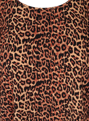 Blus med korta ärmar, Leopard AOP, Packshot image number 2