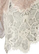 Stickad blus med raglan&auml;rmar och bred spetskant, Beige, Packshot image number 3