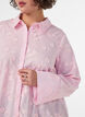 Skjorta med blommigt broderi och vida &auml;rmar, Rosa, Model image number 3