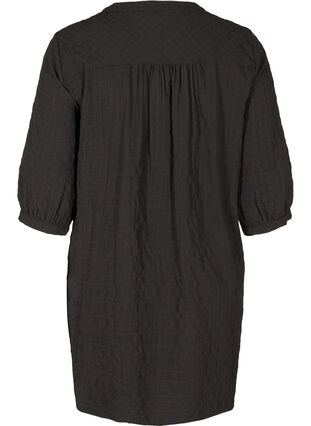 Skjorttunika med 3/4-ärmar, Black, Packshot image number 1