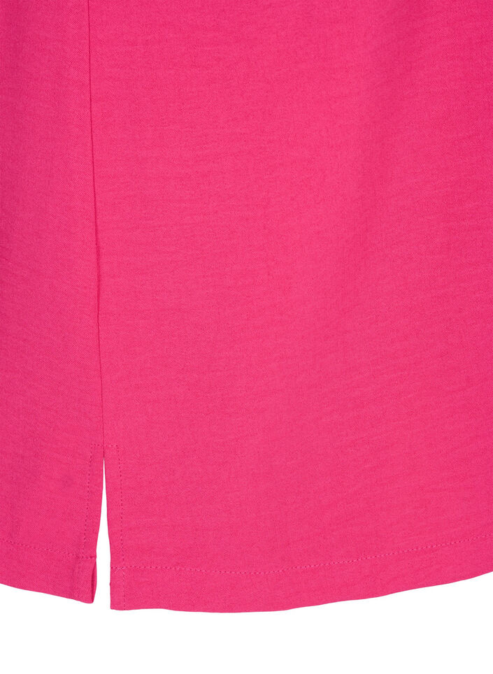 Ärmlös topp med rynkdetaljer, Rosa, Packshot image number 4