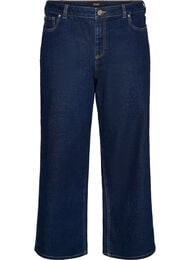 Myra jeans med h&ouml;g midja och bred passform, Bl&aring;
