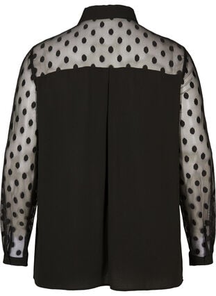 Skjorta med mesh, Black, Packshot image number 1