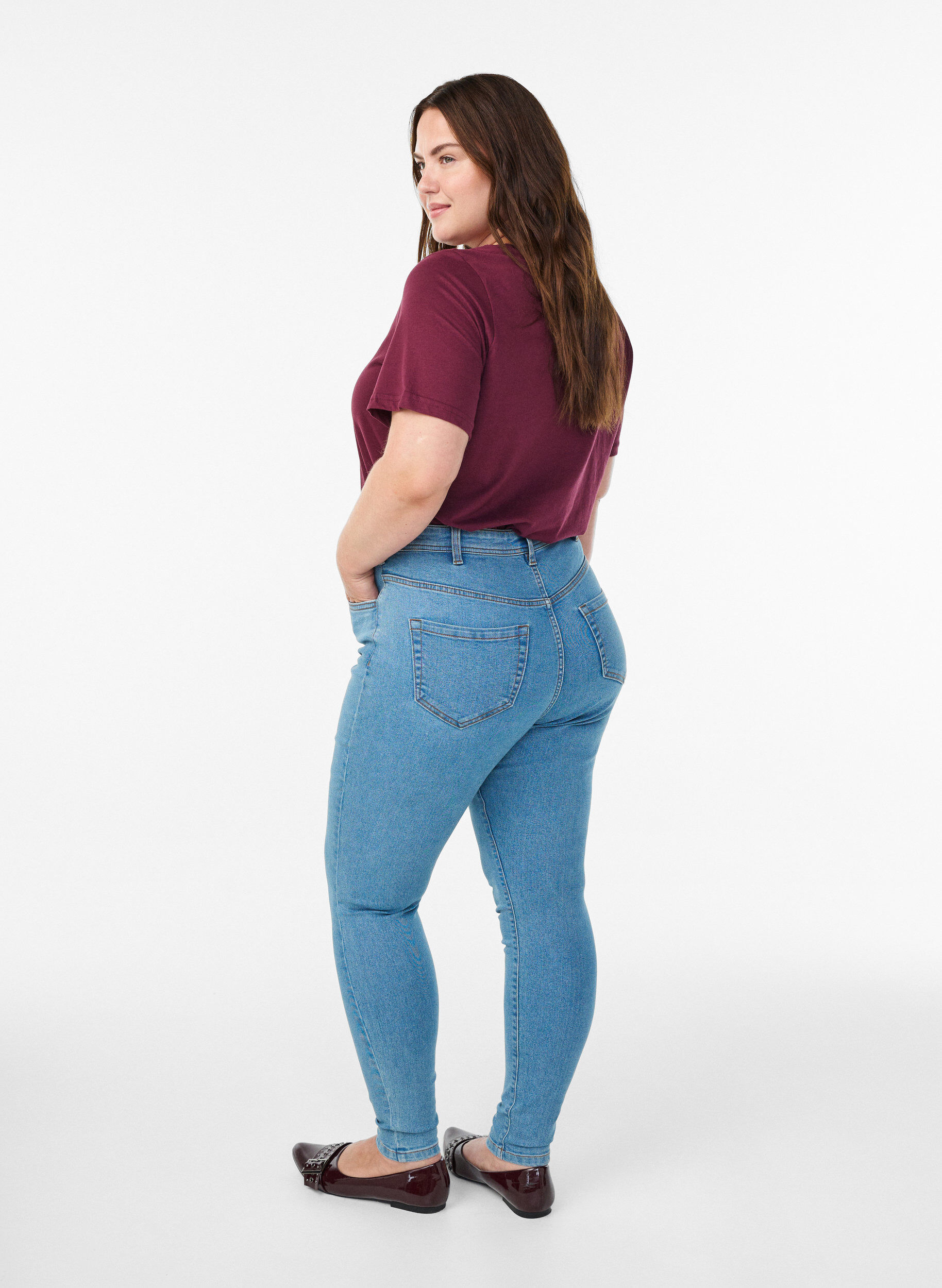 ZizziSuper slim fit-jeans, Bl&aring;, Model image number 1