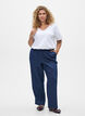 Jeans med rak passform och res&aring;r i midjan, Bl&aring;, Model image number 0