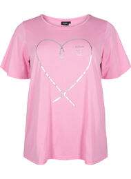 T-shirt från FLASH med tryck, Begonia Pink
