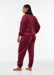 L&ouml;sa byxor i velour, R&ouml;d, Model image number 1