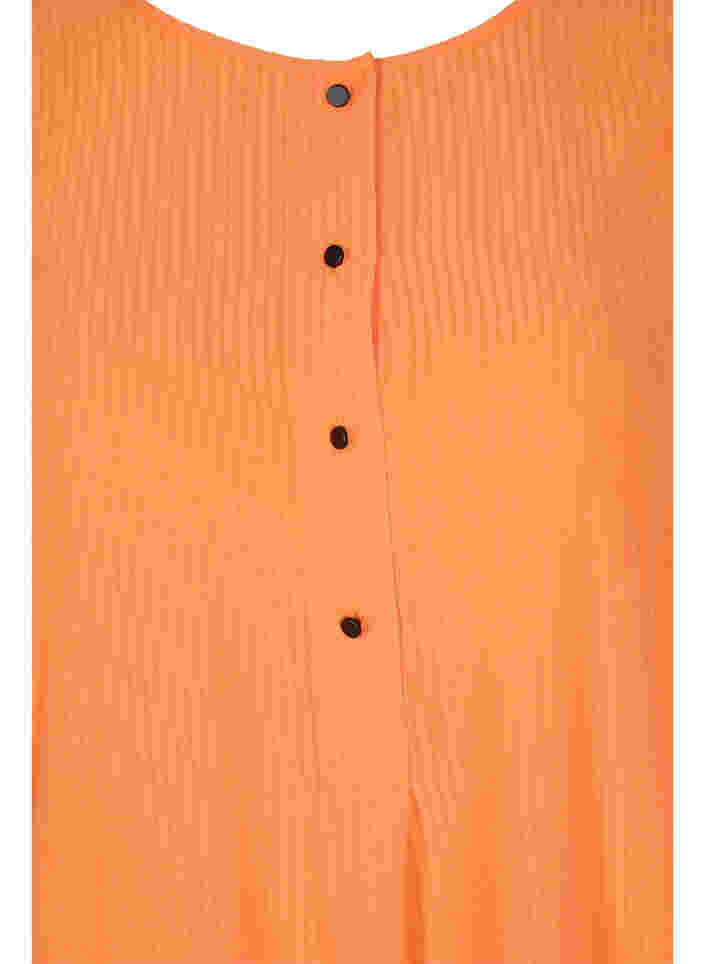 Randig viskosklänning med långa ärmar, Amberglow, Packshot image number 2