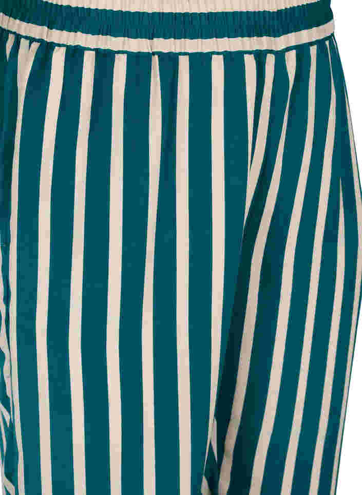 Randiga byxor med lös passform, Green Stripe, Packshot image number 2
