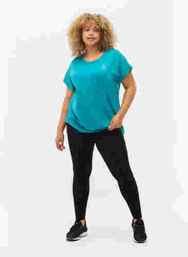Kortärmad t-shirt för träning, Deep Peacock Blue, Model image number 2