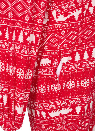 Jumpsuit med julmönster, huva och dragkedja, Christmas AOP, Packshot image number 3