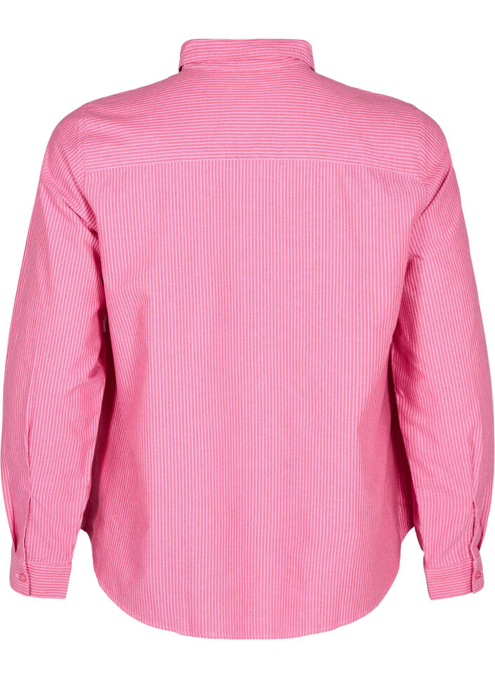 L&aring;ng&auml;rmad bomullsskjorta, R&ouml;d, Packshot image number 1