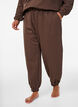 Sweatpants med h&ouml;g midja och fickor, Brun, Model image number 2