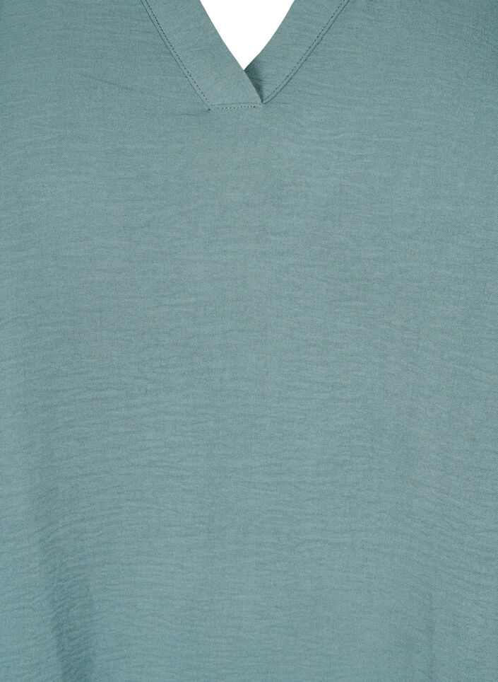 Blus med 3/4-&auml;rm, Gr&ouml;n, Packshot image number 2