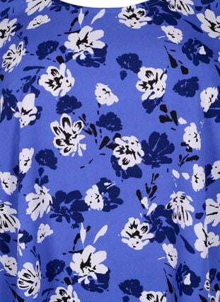 FLASH - blus med kort ärm och tryck, Amparo Blue Flower, Packshot image number 2