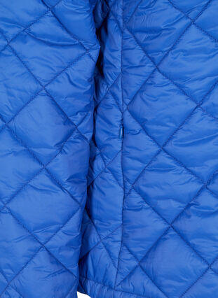 Quiltad lättviktsjacka med dragkedja och fickor, Dazzling Blue, Packshot image number 3