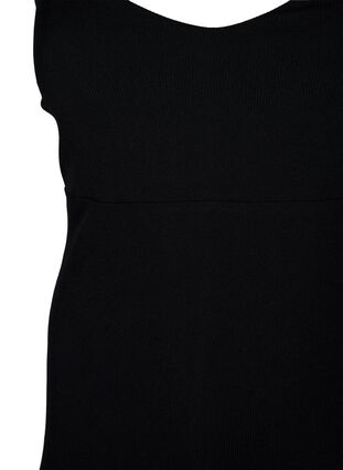 Ribbad slipklänning, Black, Packshot image number 2
