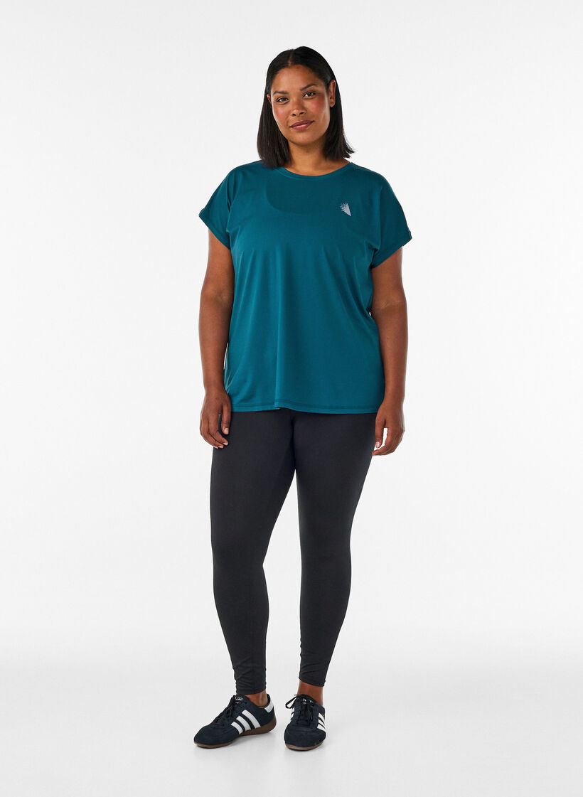 Enf&auml;rgad tr&auml;nings-T-shirt, Gr&ouml;n, Model image number 1