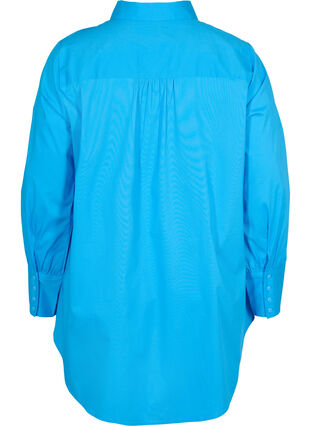 Långärmad skjorta med hög manschett, Dresden Blue, Packshot image number 1