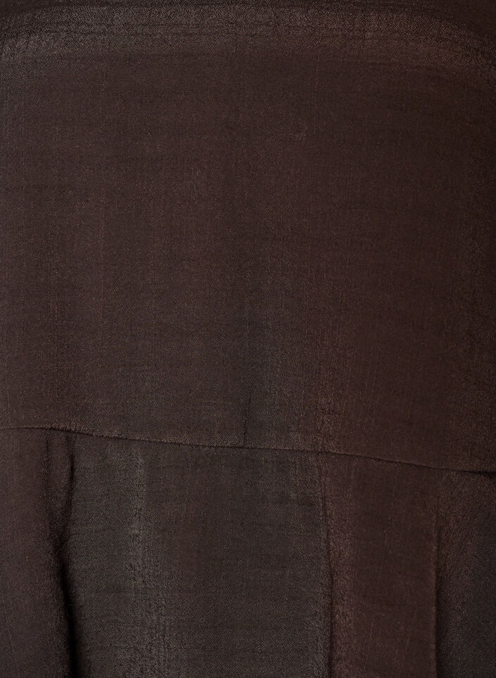 Blus med 3/4-&auml;rmar och volangdetaljer, Brun, Packshot image number 2