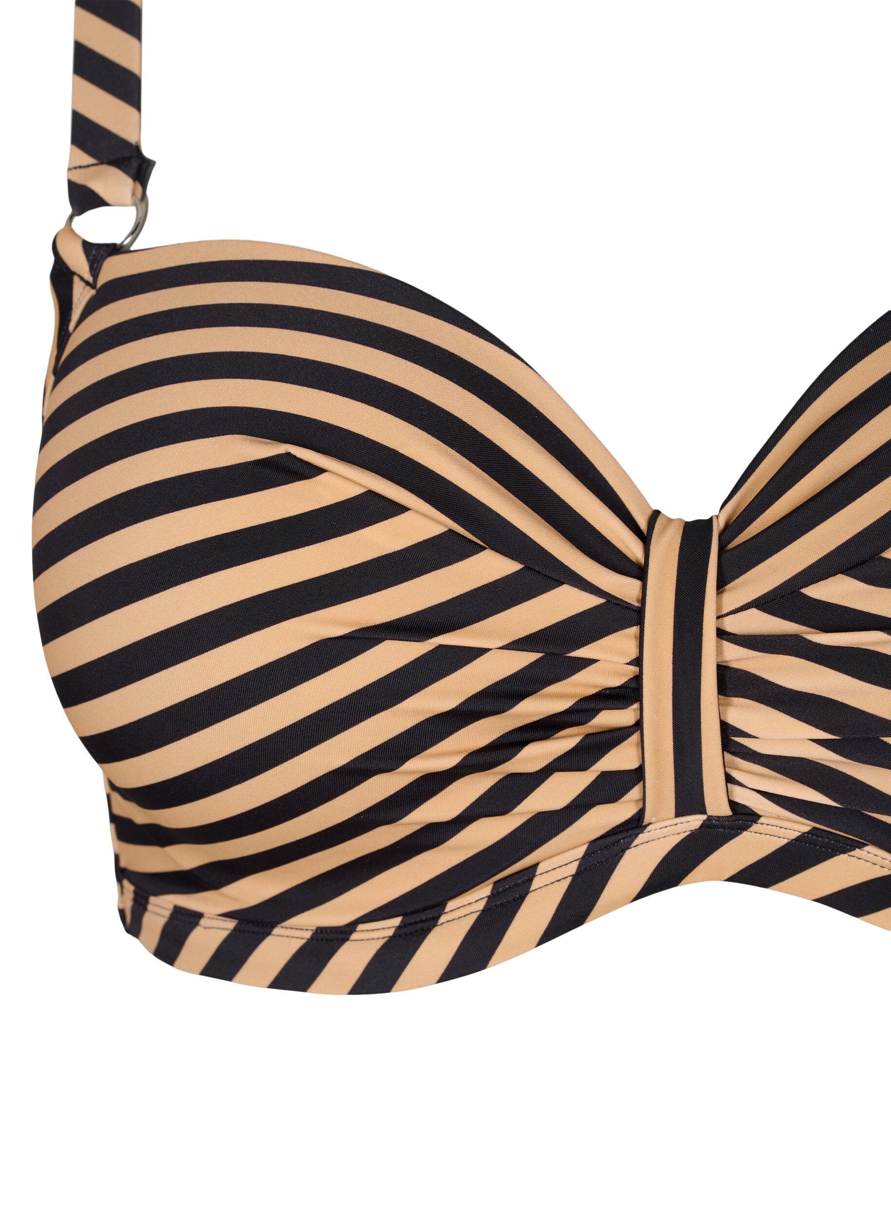 Zizzi Bikinitopp med bygel och m&ouml;nster, Brun, Packshot image number 2