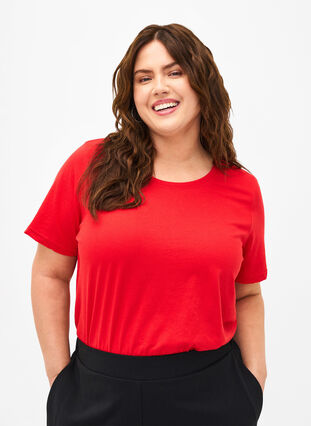 FLASH - T-shirt med rund halsringning, High Risk Red, Model image number 0