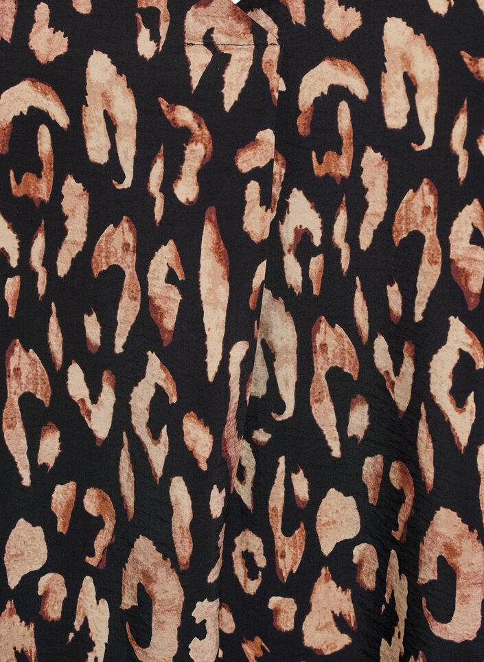 Kl&auml;nning med v-ringning i viskos, Svart, Packshot image number 2