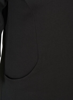 Sweatklänning i bomull med fickor och A-form, Black, Packshot image number 3