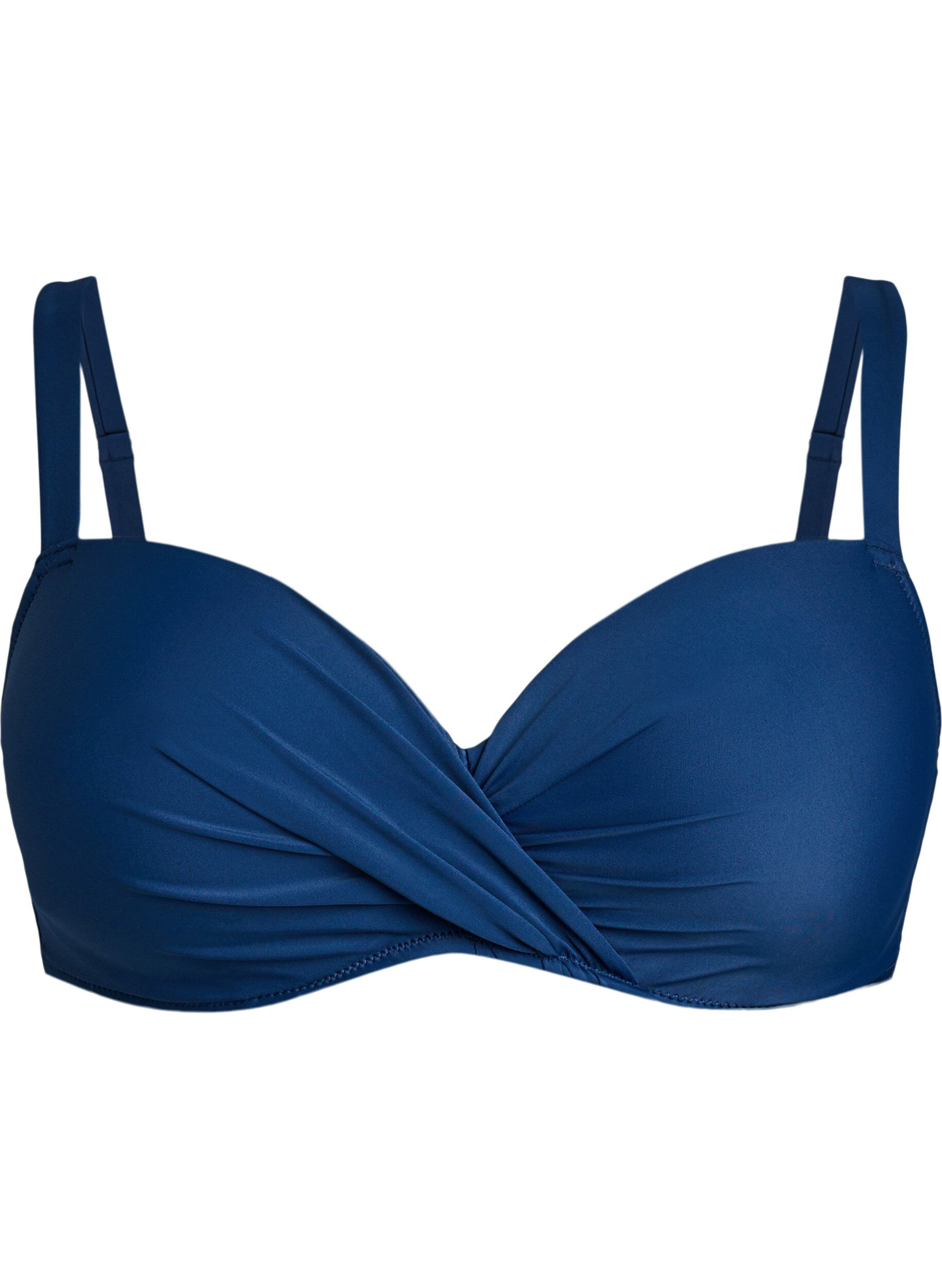 Bikinitopp med bygel och drapering