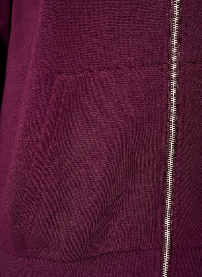 Huvtr&ouml;ja med dragkedja och fickor, Lila, Packshot image number 3