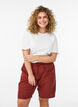 L&ouml;sa shorts i bomull med fickor, R&ouml;d, Model image number 0