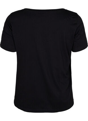  T-shirt till träning med print, Black w. Cardio, Packshot image number 1