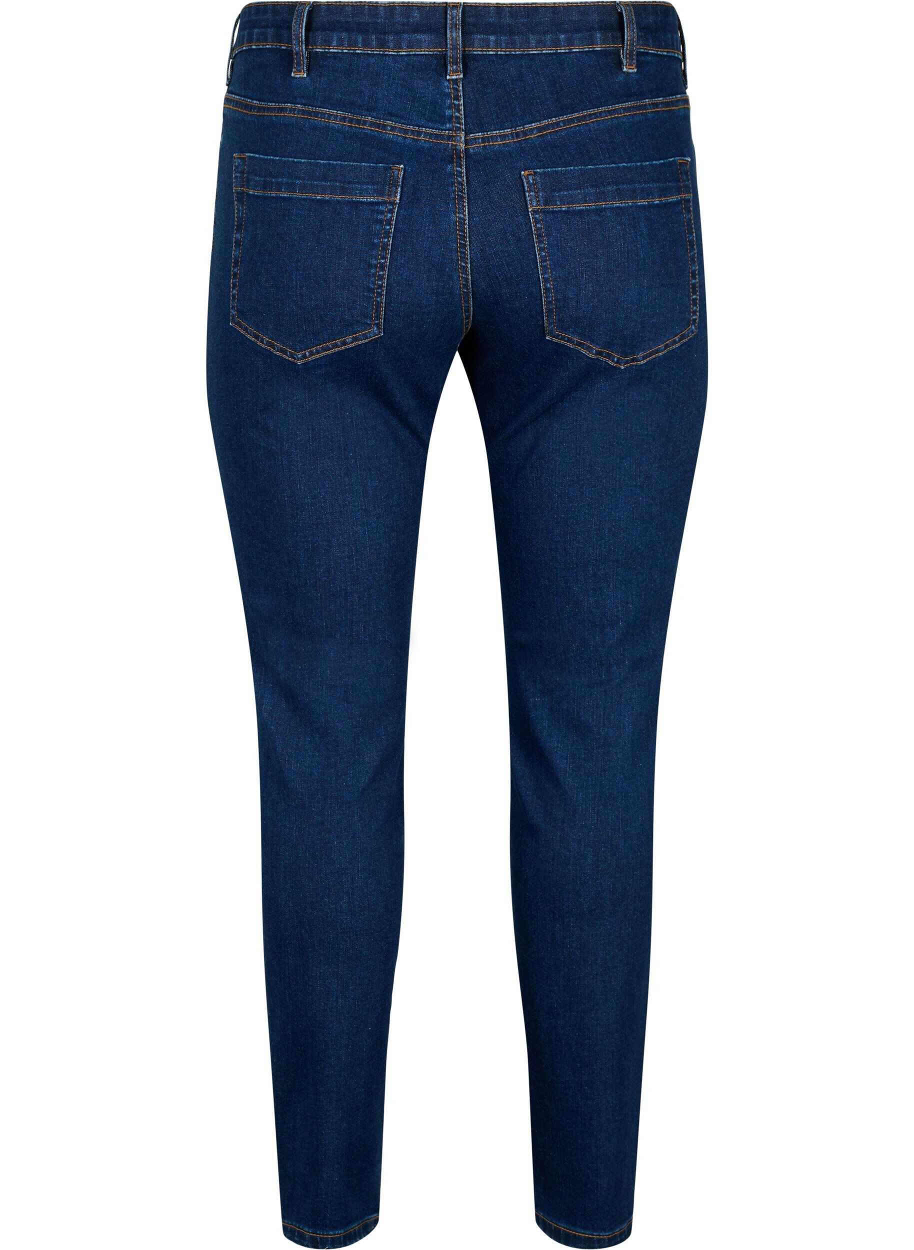 ZizziEmily-jeans med smal passform och normal midja, Bl&aring;, Packshot image number 1