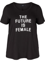 T-shirt med tryck, Black FUTURE 